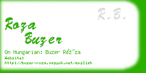 roza buzer business card